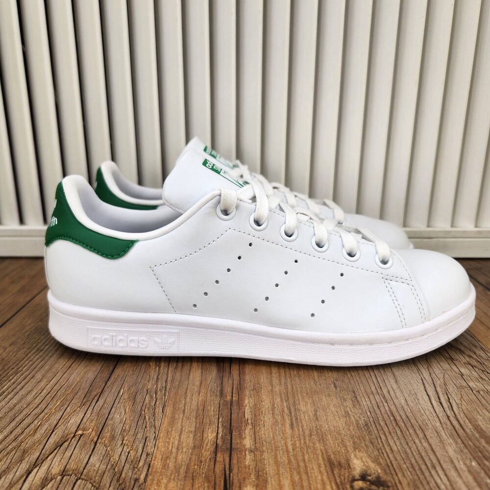 Adidas Stan Smith Classic Sneakers Womens Sz 6 White Green Leather Tennis Shoes